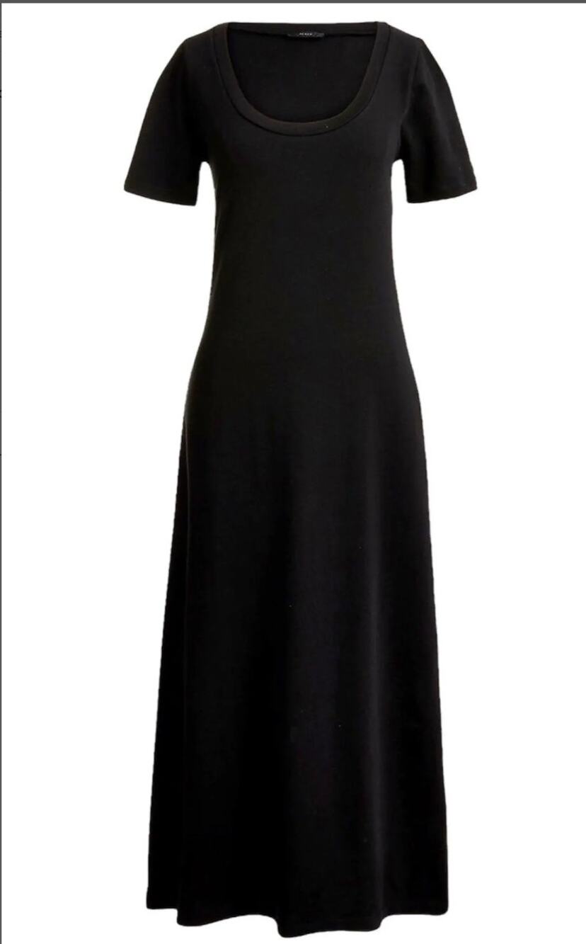 J. CREW NWT Knit Midi Dress in Black BG215 // XS